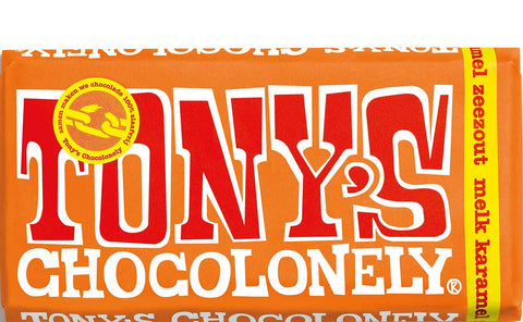 Tony's Chocolonely reep met wikkel van groeipapier