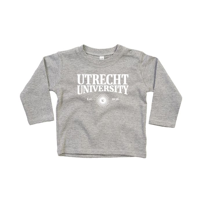 Baby T-shirt Longsleeve Utrecht University Grijs 12-18 maanden