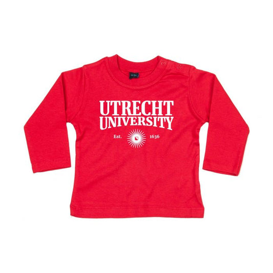 Baby T-shirt Longsleeve Utrecht University Rood 12-18 maanden