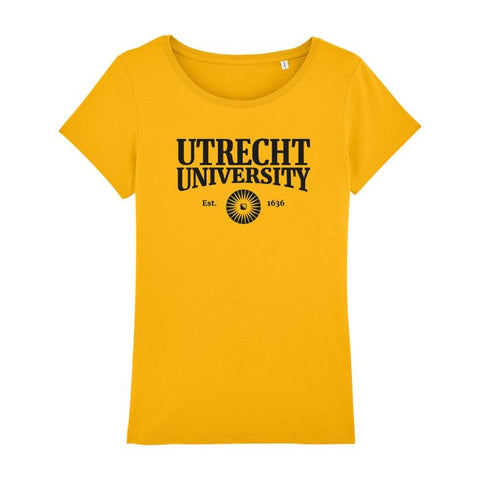 T-shirt Biologisch katoen UU 1636 Dames Geel